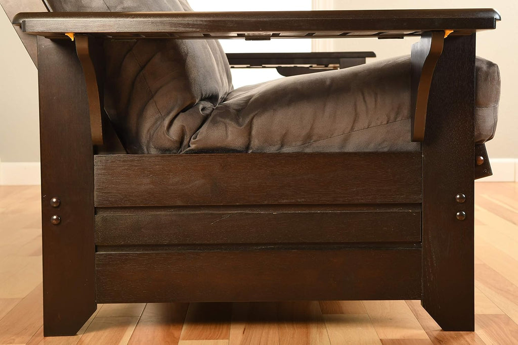 Full Suede Black Futon A80971