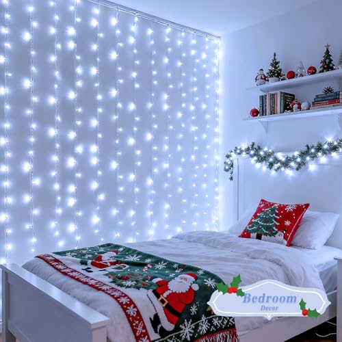 200 LED Warm White Christmas Curtain Lights T32861