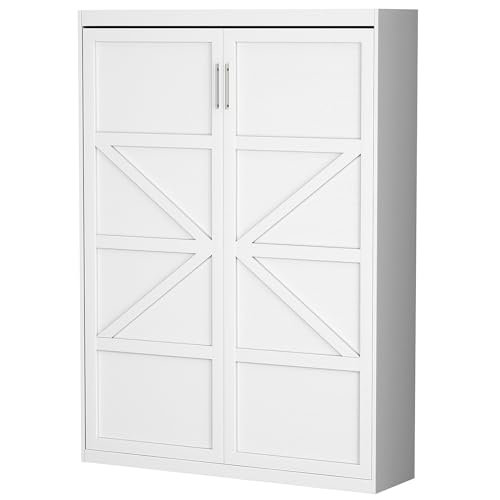 White Twin Size Murphy Wall Bed W88900