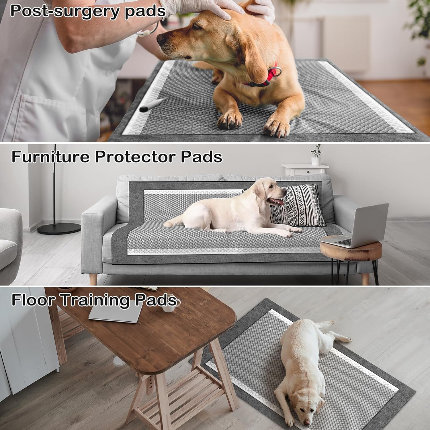 Charcoal 50 Counts 23X24in Dog Pee Pads G26000