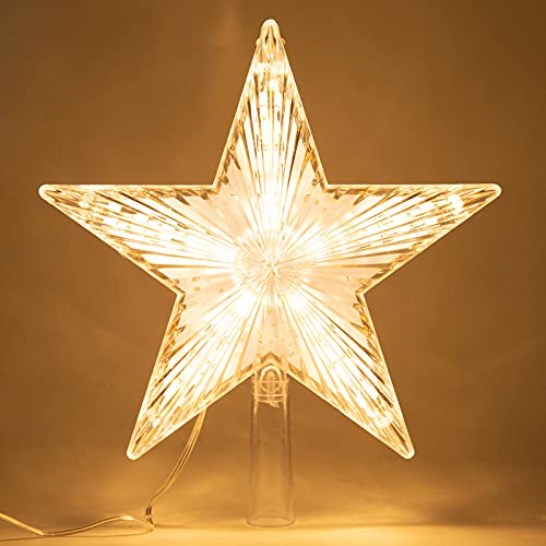 8.7 Inch Warm White Light Christmas Tree Star Topper K6401