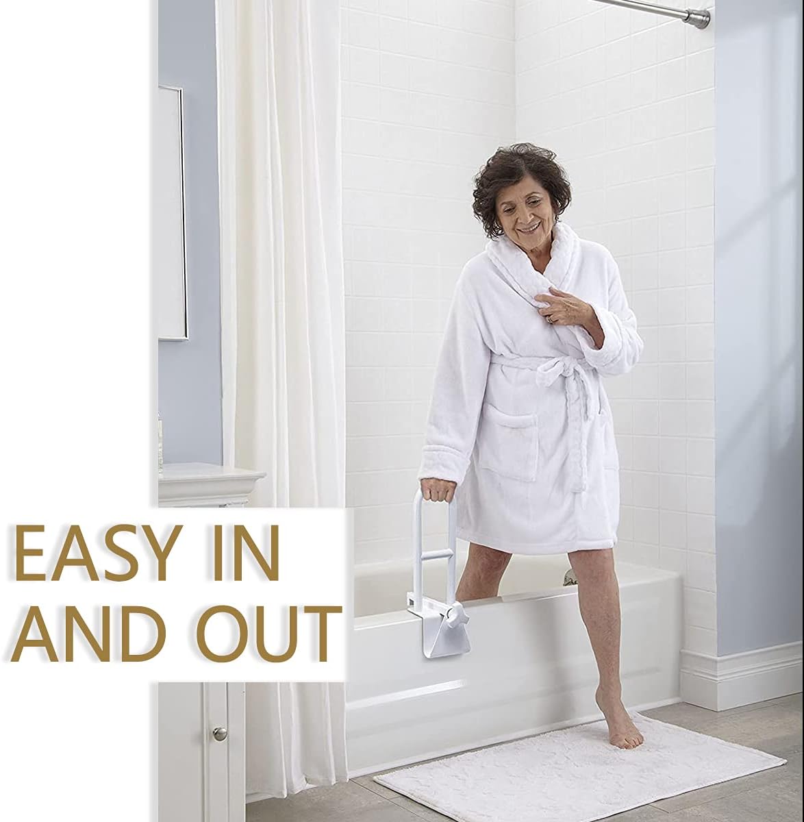 White Pack of 2 Bathtub Safety Rail T293116