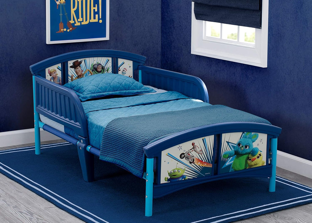 Plastic Toddler Bed with Toy Organizer L1686