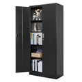 72" Lockable Steel Storage Cabinet with Doors and Shelves O65639