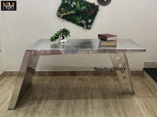 Silver Aluminum Desk 64 Inches D943479