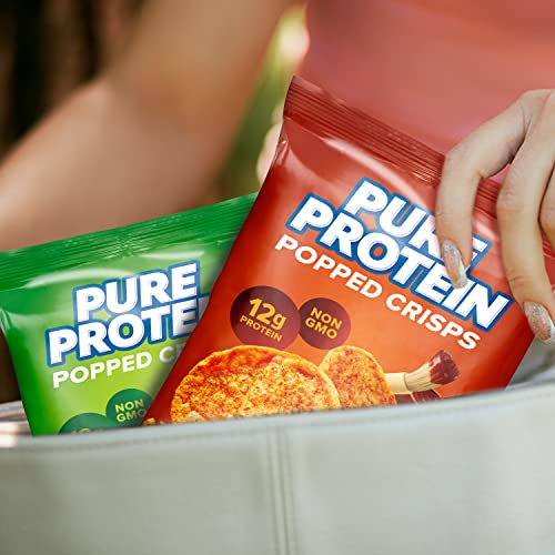 Sour Cream & Onion Popped Crisps, Gluten Free, High Protein Snack, 12g Protein, 12 Count O4892