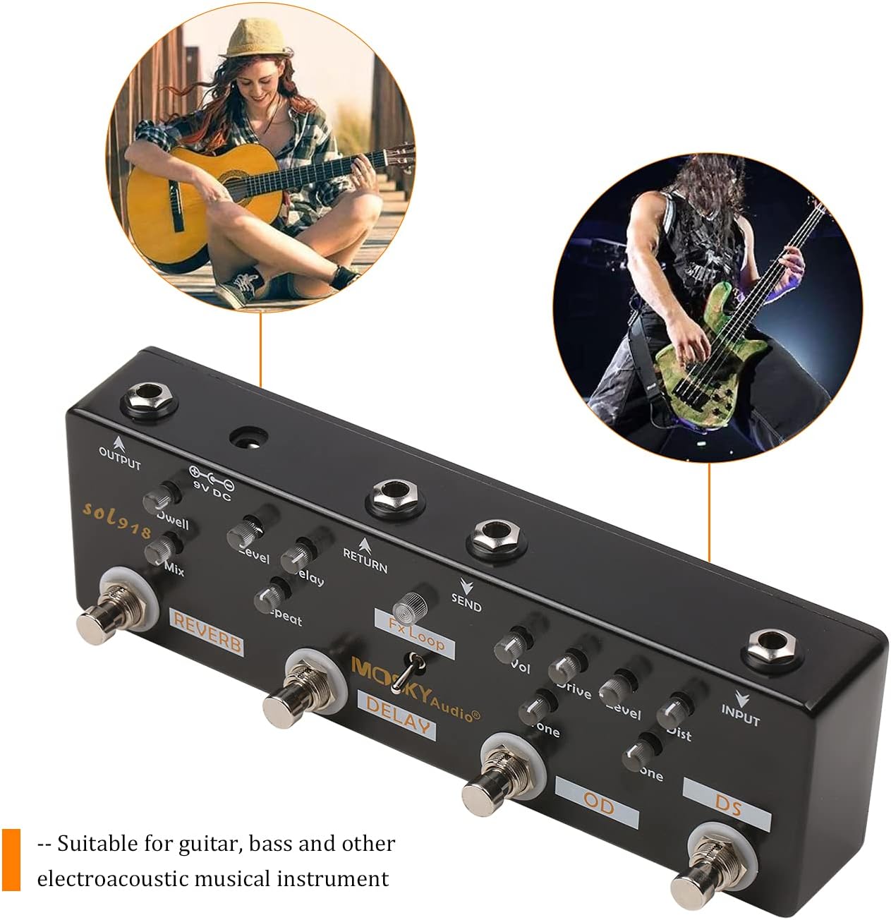 5-in-1 Multi Effect Guitar Pedal K177