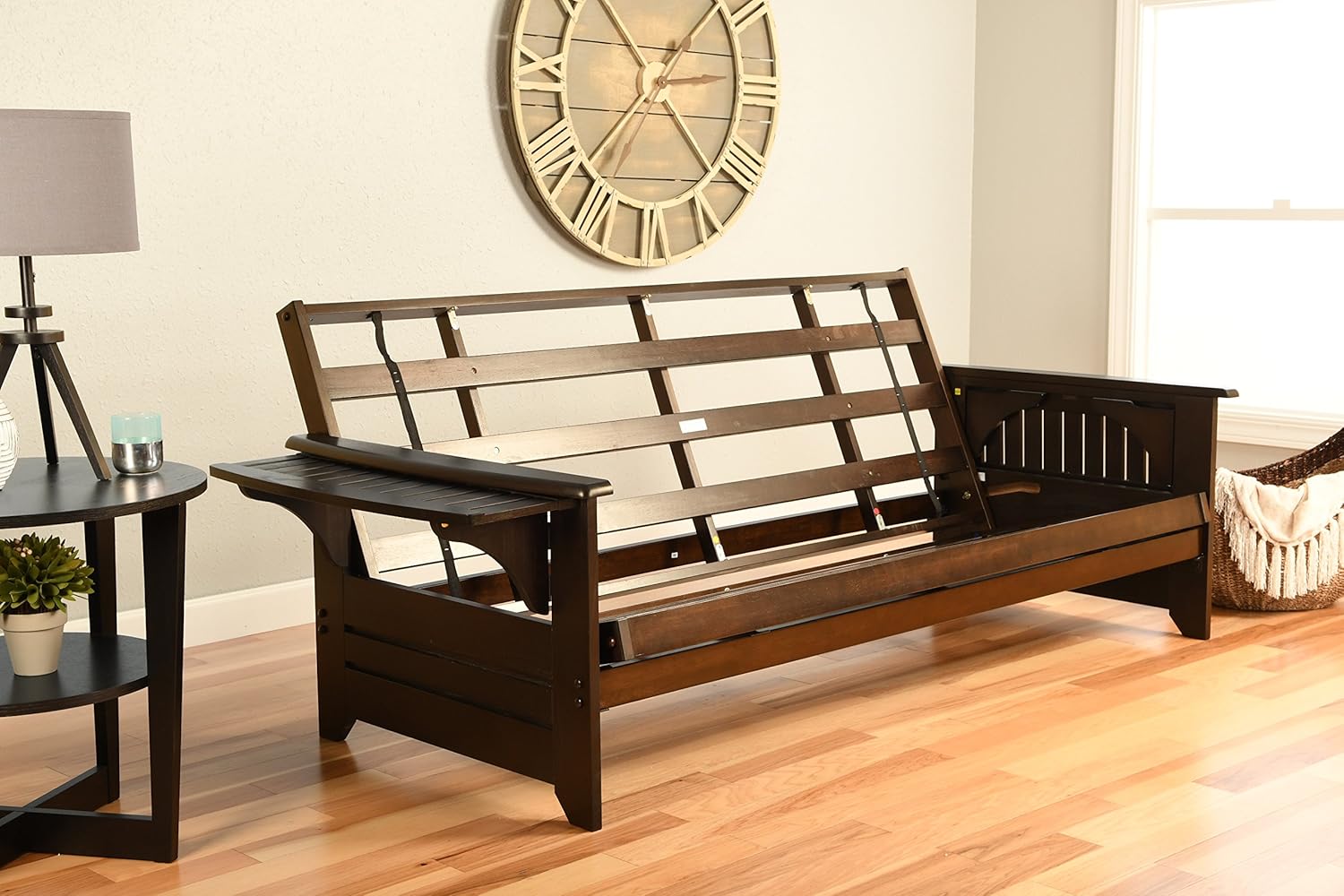 Full Suede Black Futon A80971
