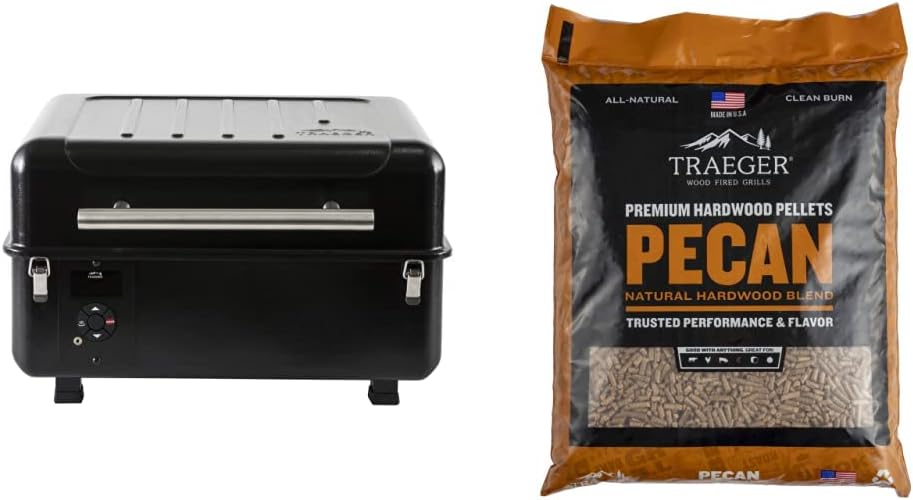 Black Portable Wood Pellet Grill and Smoker G894459