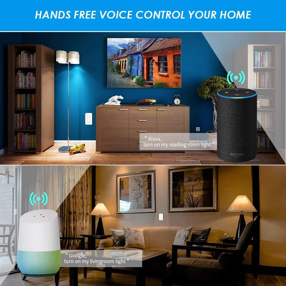 Smart Light Switch WiFi Wall Wireless 1-gang Switch with 2x WIFI Receiver E47777