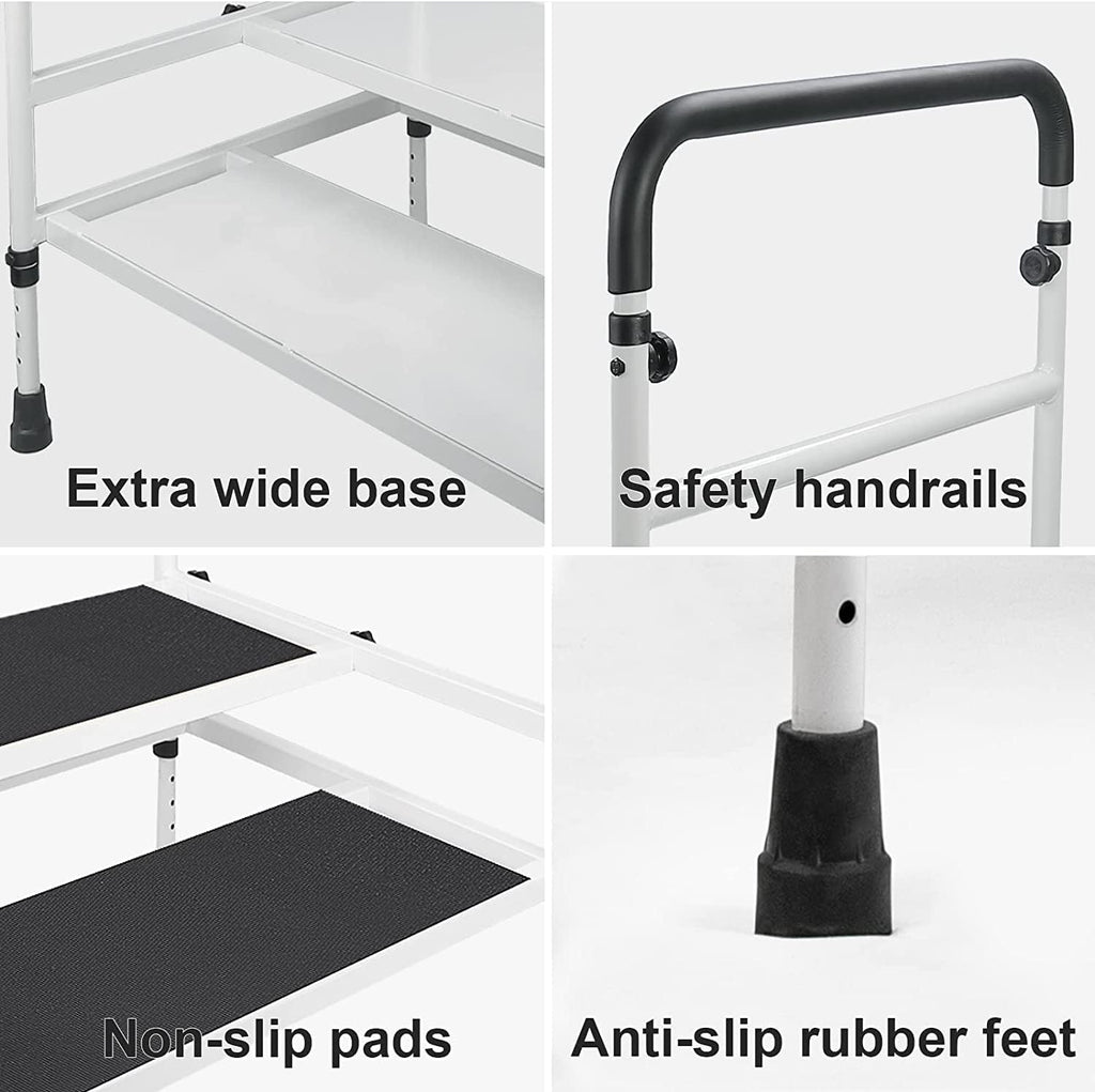 Heavy Duty Bed Rails with Adjustable Height and LED Light L16621