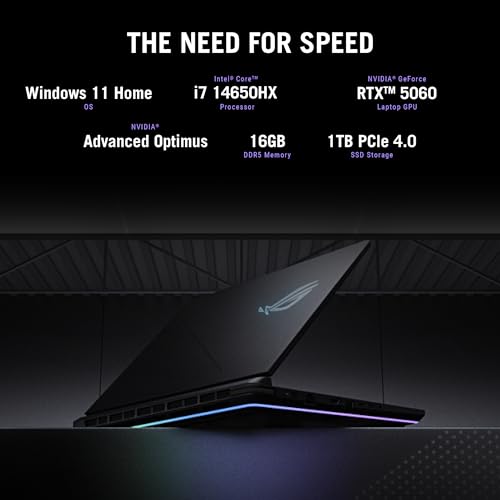 16” FHD+ 165Hz Display, RTX 5060, Intel Core i7, 16GB DDR5, 1TB SSD, Windows 11 Home Gaming Laptop H9157