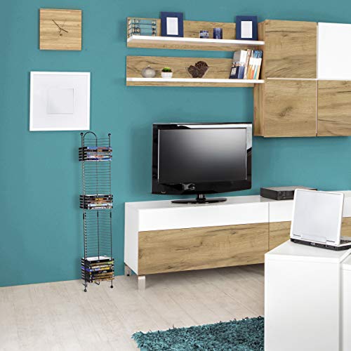 Black Steel Blu-Ray Rack J318
