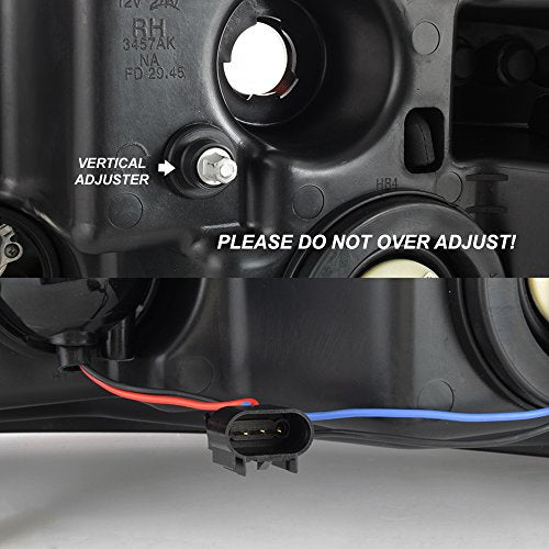 Black LED Projector Headlights Pair Z189