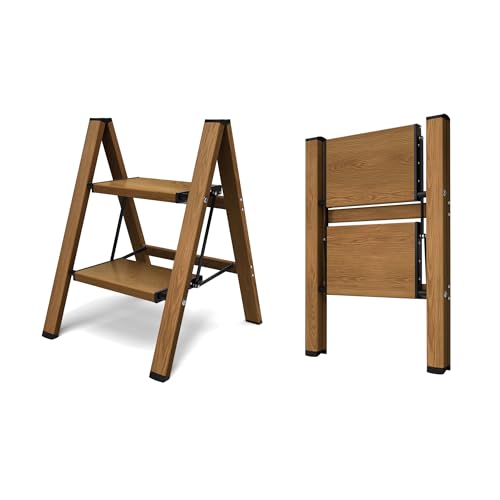 Gold Aluminum 3 Step Folding Stool C318