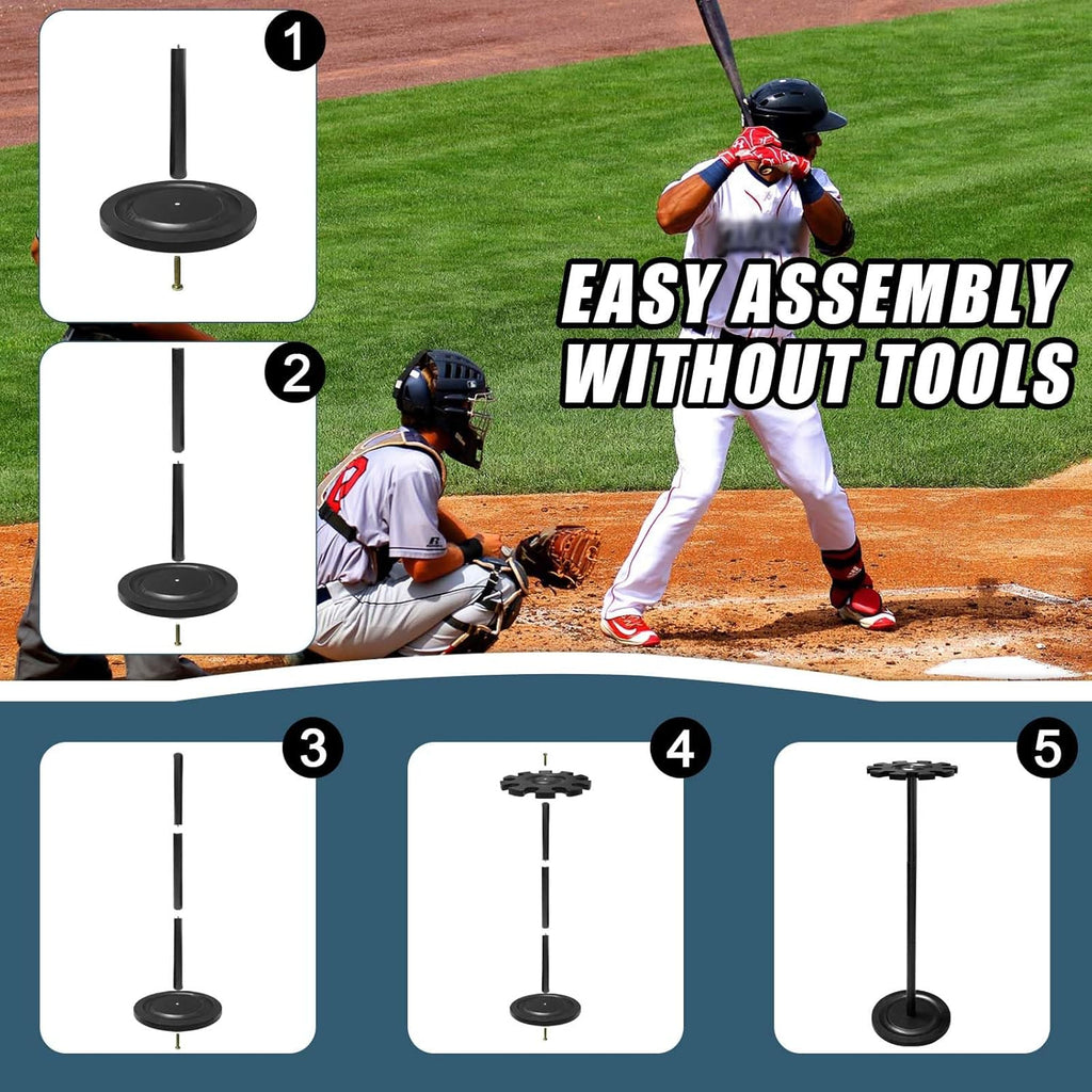 Wooden Baseball Bat Storage Rack Holds 10 Bats T67404