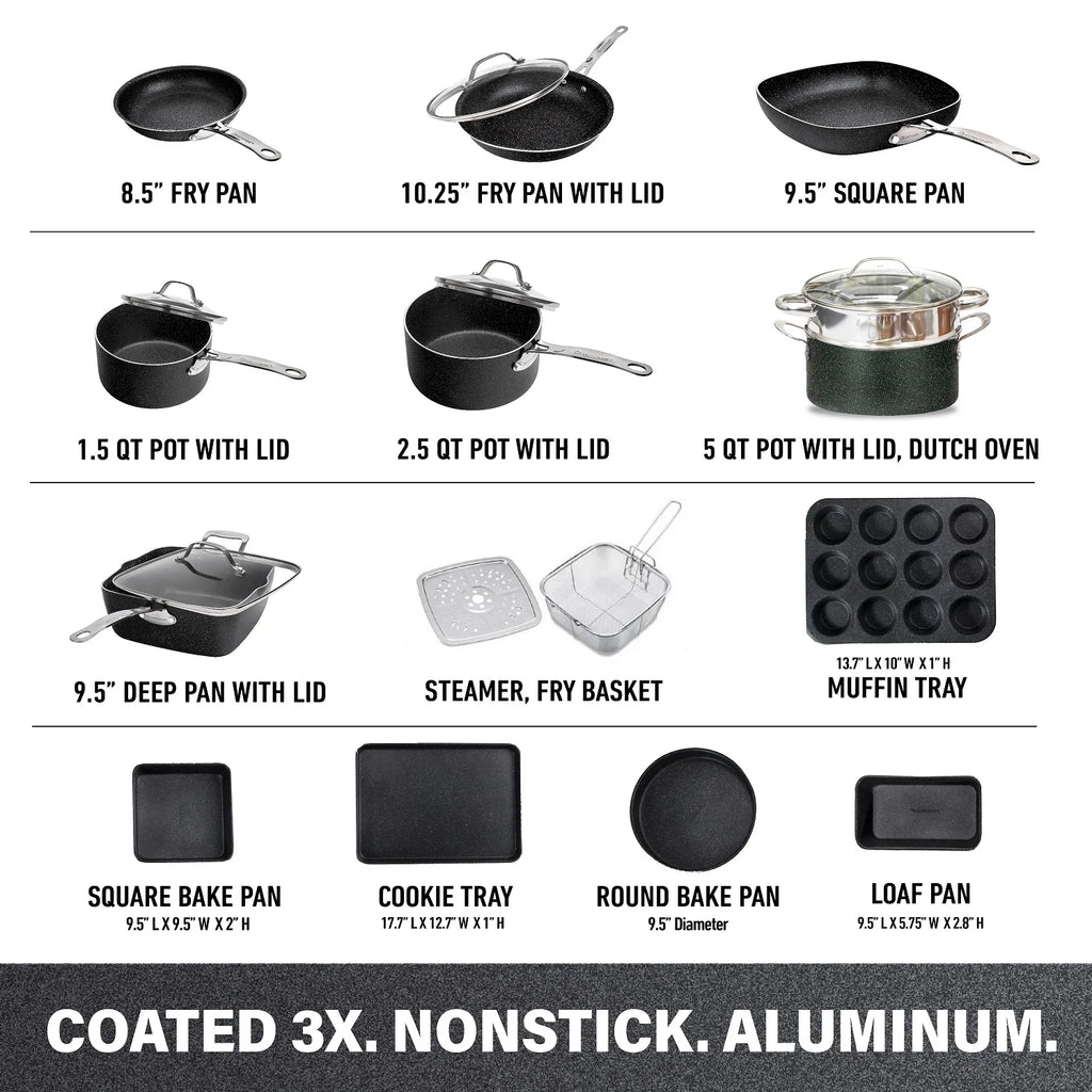 20 Piece Nonstick Cookware and Bakeware Set D57457