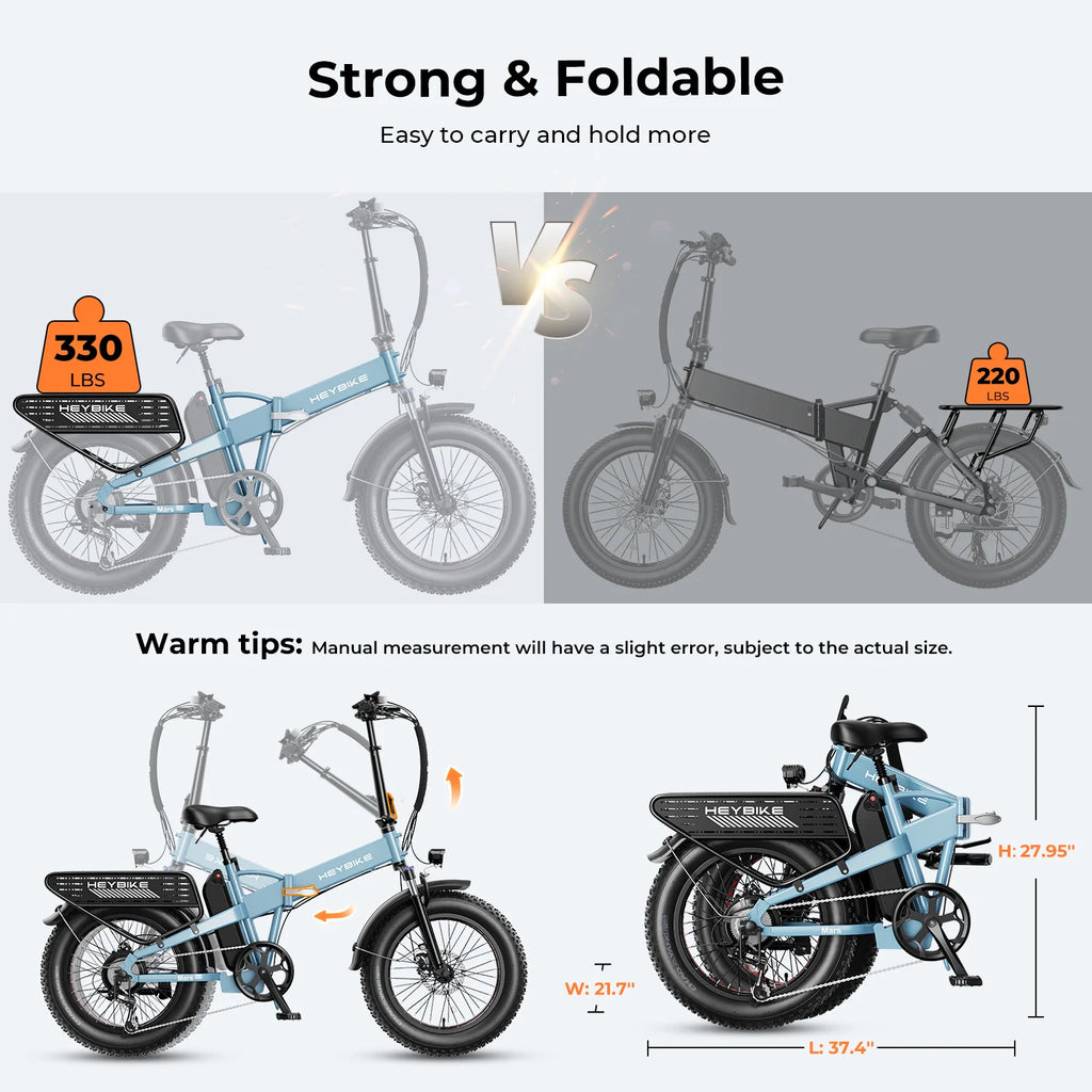 Foldable Electric Bike with 48V 12.5AH Removable Battery G4962