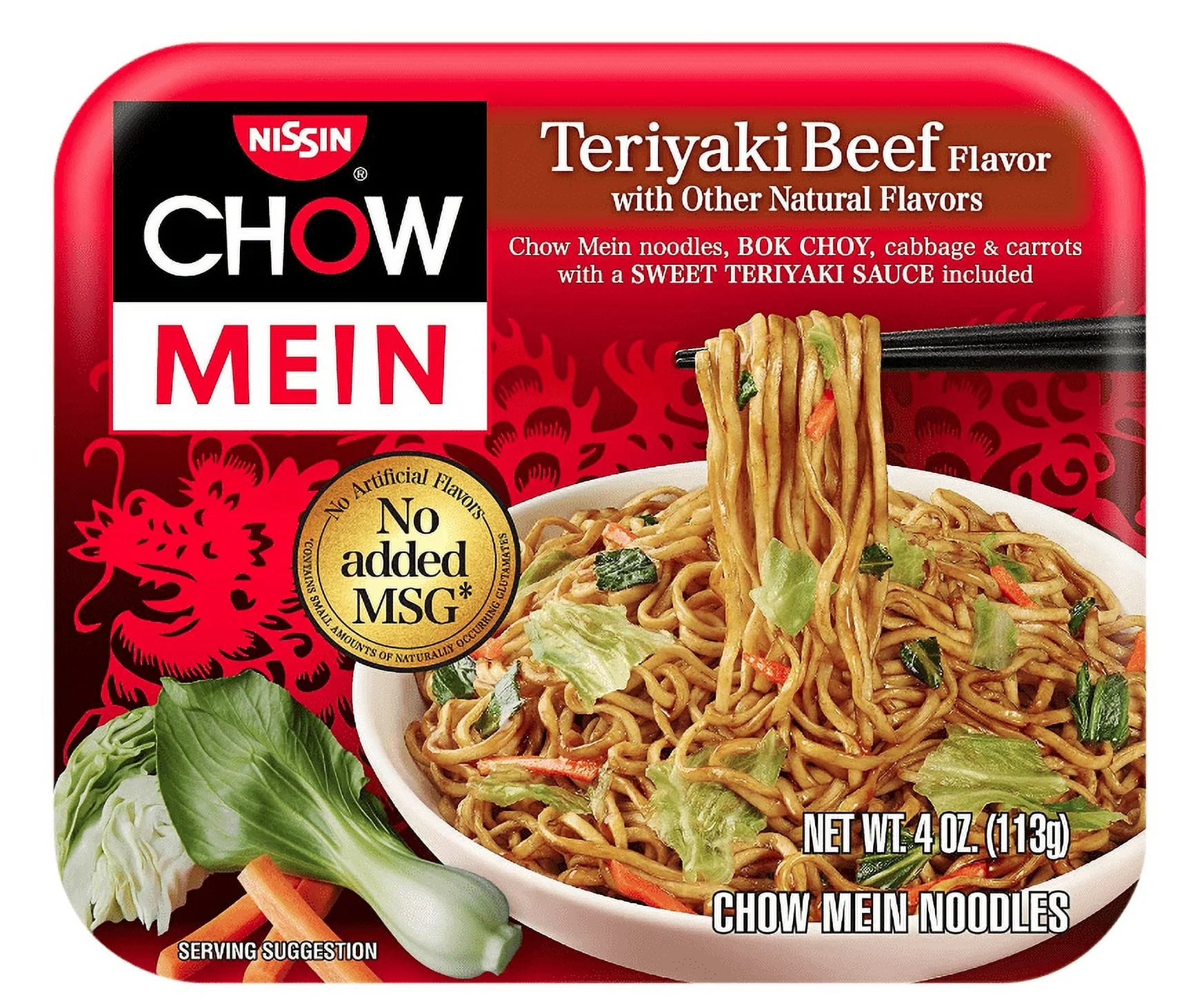 4.0 Ounce Pack of 12 Teriyaki Beef Chow Mein H216