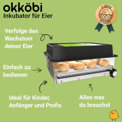 Egg Incubator with Automatic Egg Turner and Temperature Control W455596