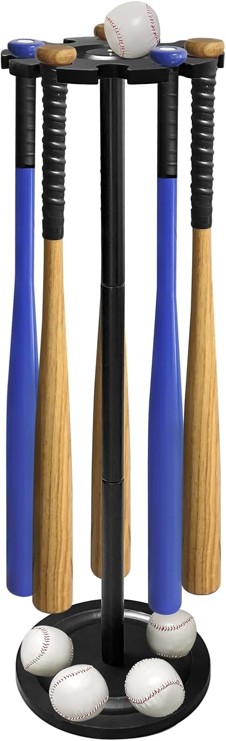 Wooden Baseball Bat Storage Rack Holds 10 Bats T67404