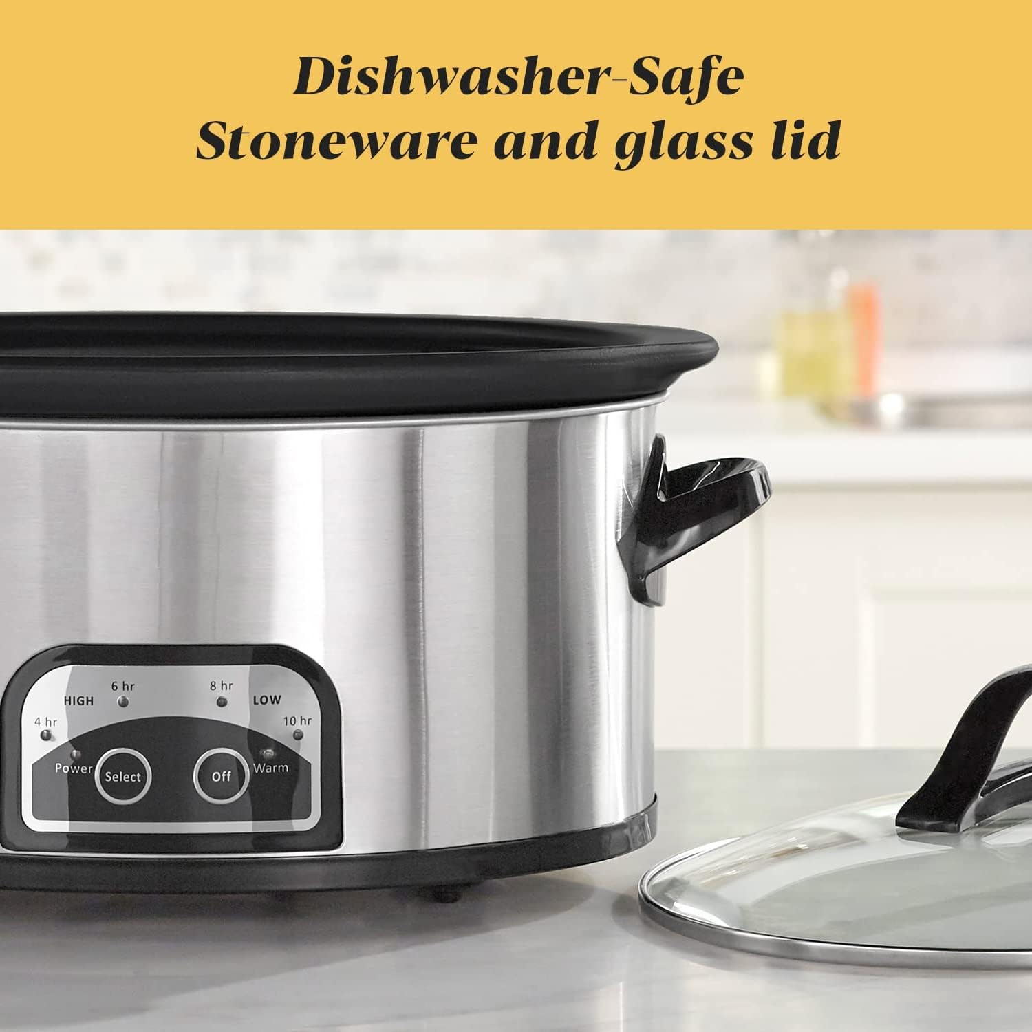 6 Quart Electric Slow Cooker Stainless Steel M995