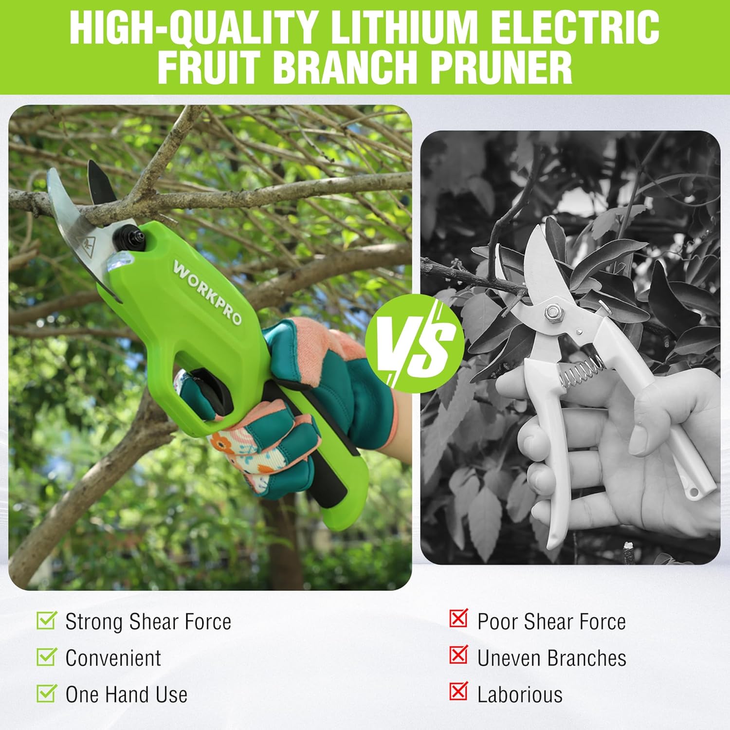 7.2V Electric Pruning Shears with Rechargeable Battery C592