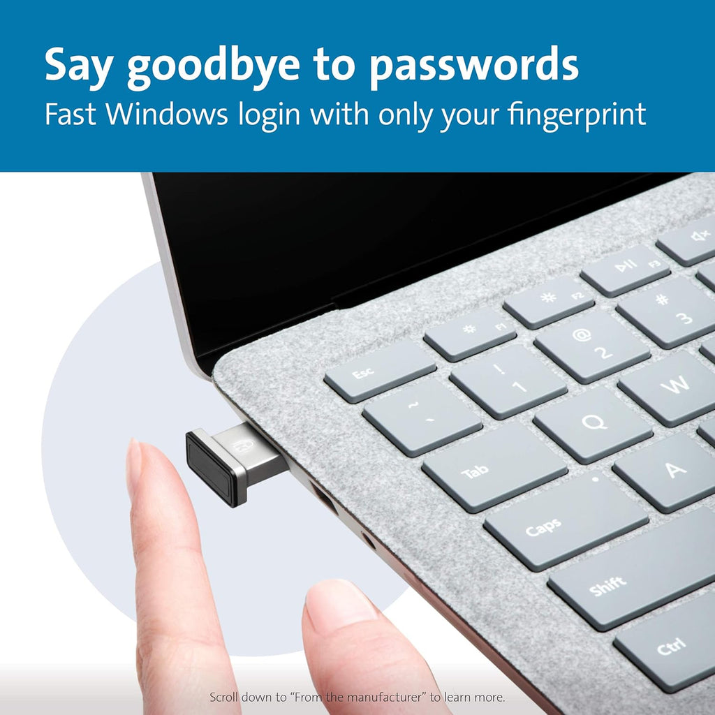 Black Pack of 2 USB Fingerprint Key Reader S816899