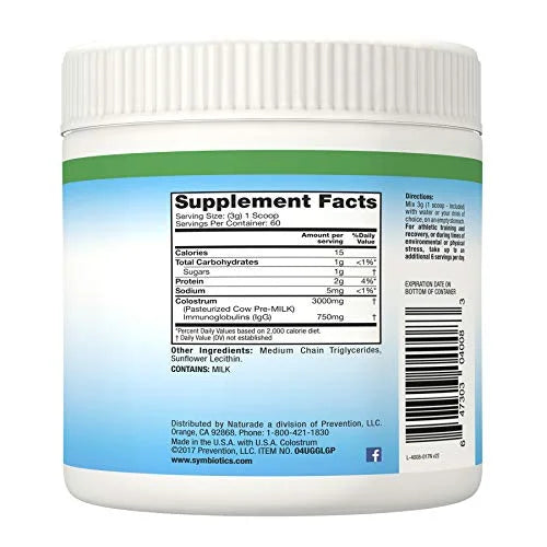 Colostrum Plus Powder Supplement, 6.3 Ounces (180 g) H43705