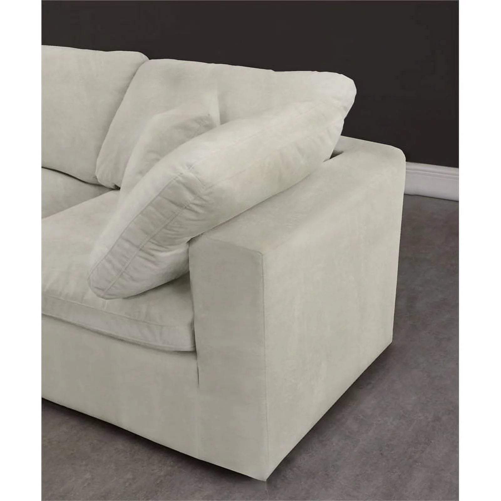 Cream Velvet Modular Sectional Sofa Y170
