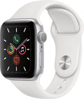 Silver Aluminum Case 40mm Smartwatch with White Sport Band I234