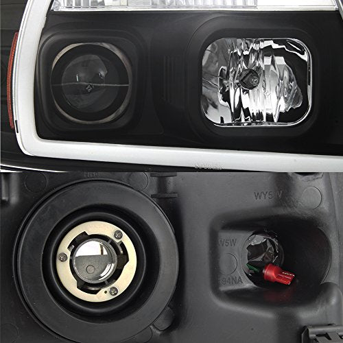 Black LED Projector Headlights Pair Z189