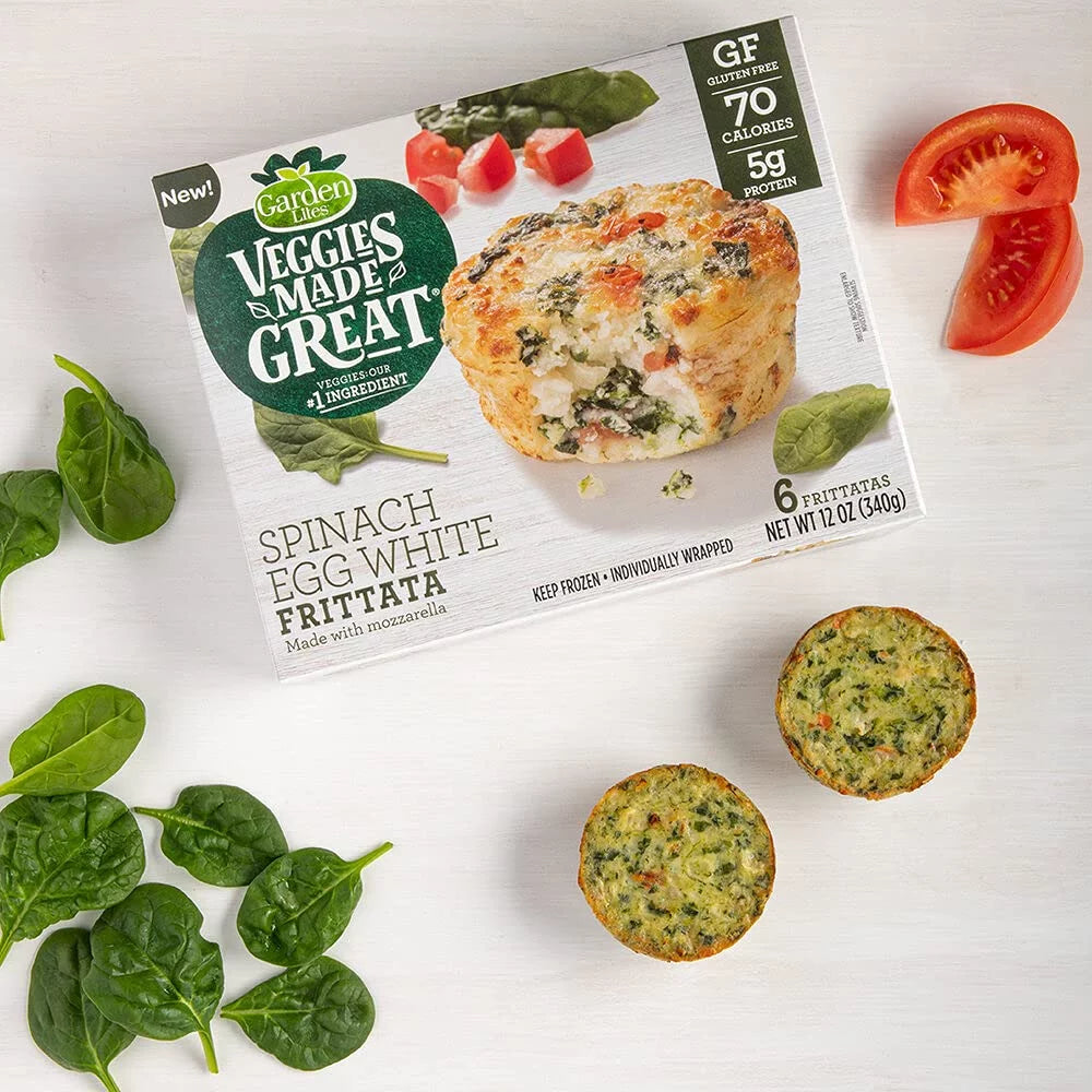 Spinach Egg White Frittatas, Pack of 2, 40 Total, Gluten-Free I14181
