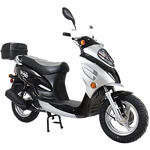 Red 50cc Moped with 10" Aluminum Wheels T609209