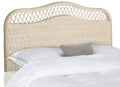 White Washed Rattan Headboard King Q3390