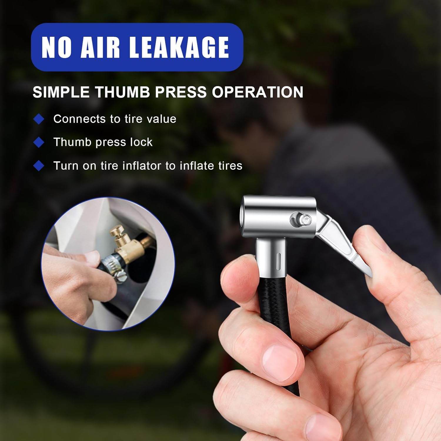 Lock On Air Chuck with 7.9'' Hose I37105