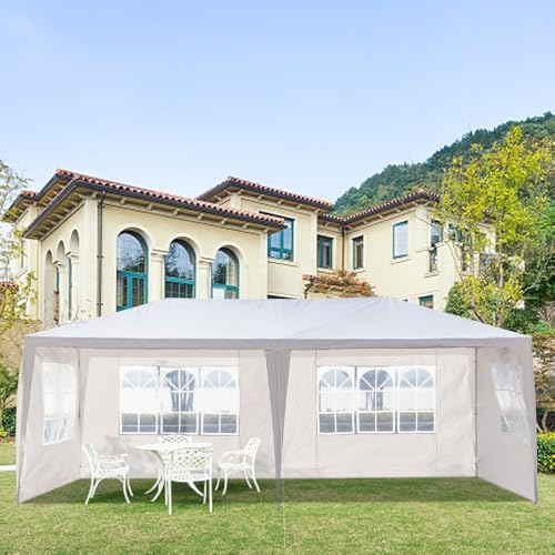 10x30 Waterproof White Canopy Tent with 8 Removable Sidewalls O364004