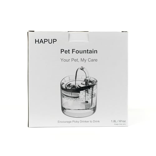 61OZ/1.8L Automatic Pet Drinking Fountain with 2 Filter Replacement and 1 Water Pump M902