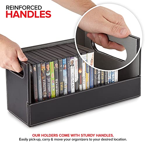 White Faux Leather DVD Storage Box S85393