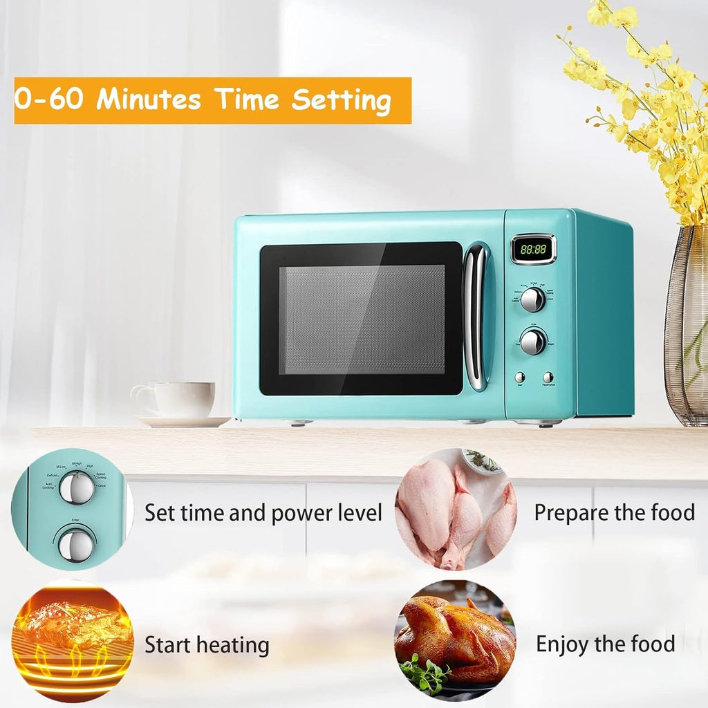 Compact Countertop Microwave 0.9 cu.ft. 900 W with Glass Turntable S166