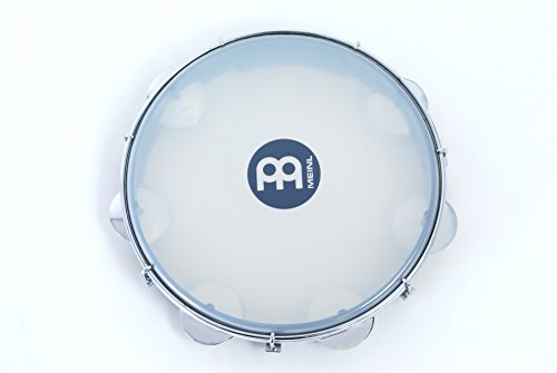 10-Inch ABS Plastic Pandeiro with Synthetic Head, Black Y70734