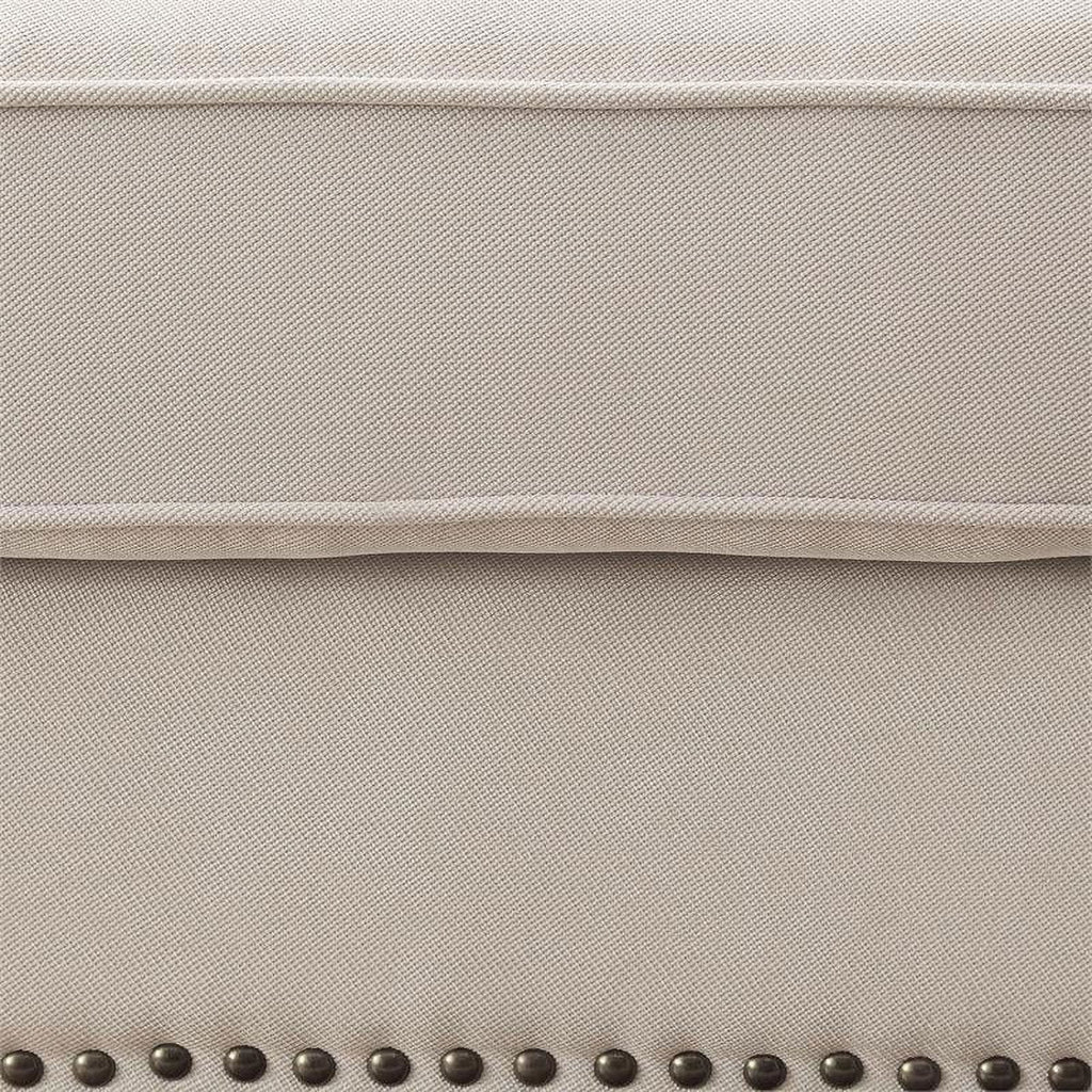 Beige Fabric Armless Accent Chair L923