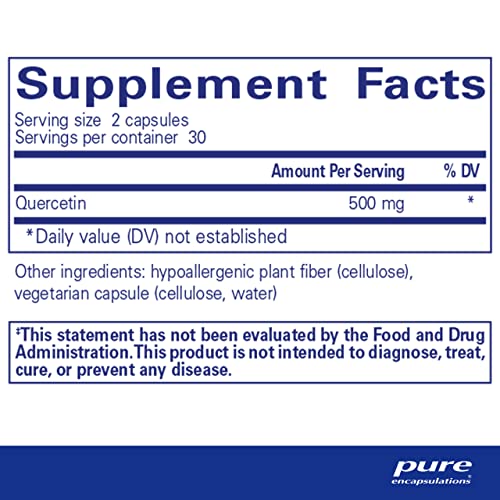 Quercetin 500 mg Antioxidant Supplement - 60 Capsules S716351