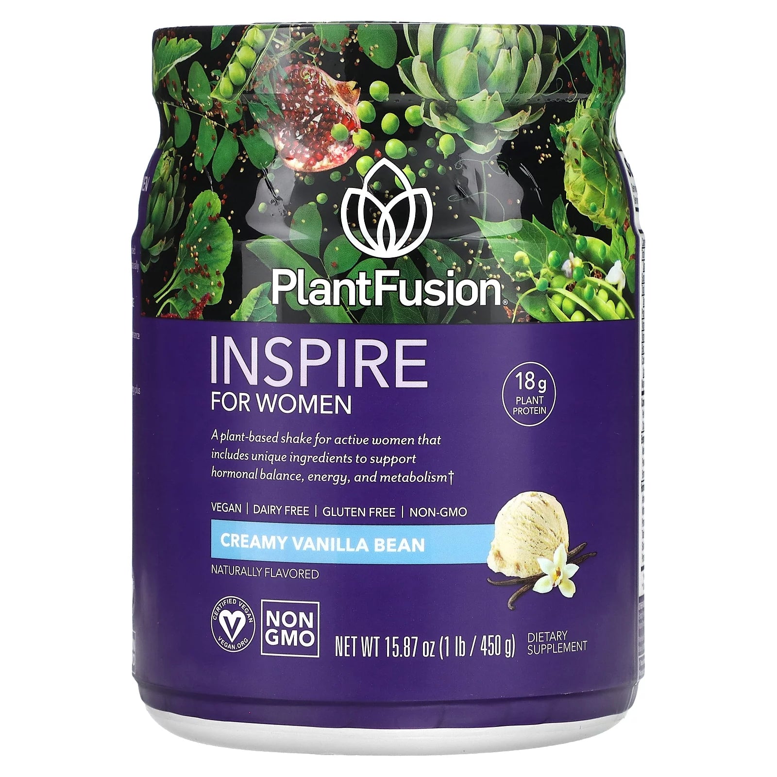 Creamy Vanilla Bean Plant-Based Protein Powder 15.87 oz H444205