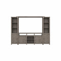 Restored Gray Entertainment Center with Shelves T8473