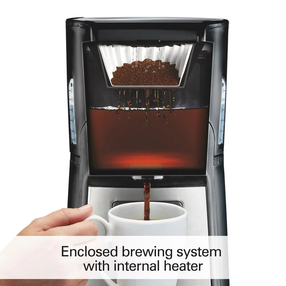 12 Cup Black & Stainless Coffee Maker M85484