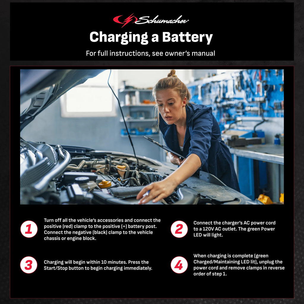 10-Amp 12V Fully Automatic Battery Charger and Maintainer V270