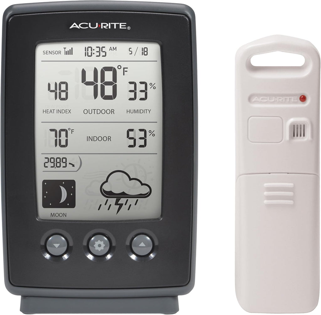Digital Weather Forecaster with Indoor/Outdoor Temperature, Humidity, and Moon Phase E272303