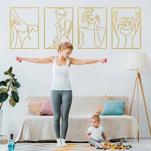 4Pcs Black Metal Wall Art P819