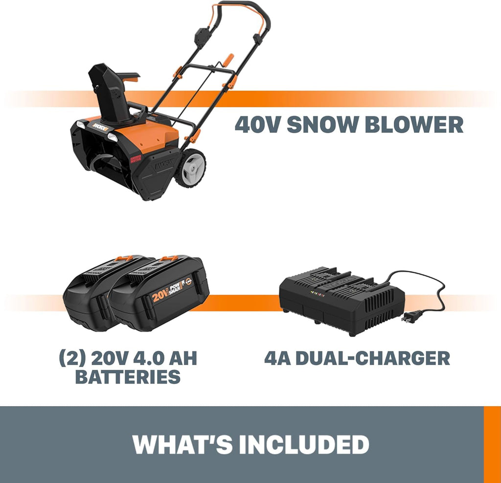 40V 20" Cordless Snow Blower with Brushless Motor V77354